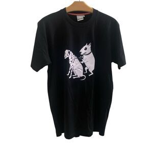 Black Dog Lover T-Shirt – Unisex Graphic Tee Dalmatian & Bull Terrier Tattoo